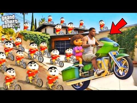 Shinchan Chasing Franklin 😨 Silver Cycle Escape in GTA 5 | Tamil Gameplay