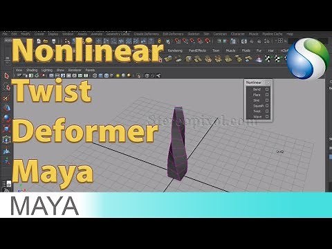 Nonlinear Twist Deformer Tutorial in Autodesk Maya | Maya Basic Tutorial