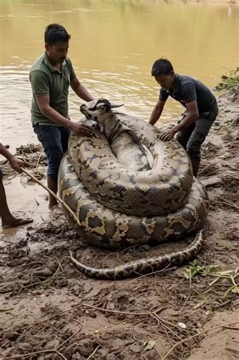Giant Snake Attacks a Goat, But It Didn't Expect This