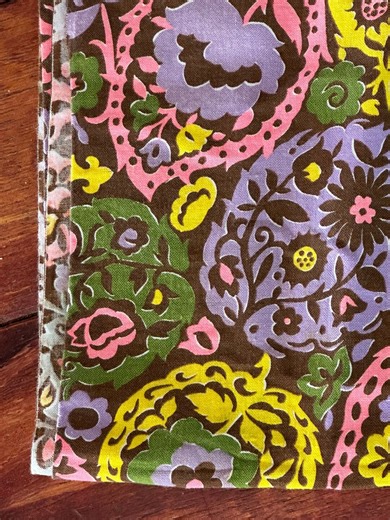 Vintage Abstract Paisley Cotton Fabric: 1940s Psychedelic Print - Etsy