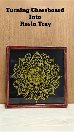 Turning Chessboard Into Resin Tray | Old Chessboard Makeover| #chessboard