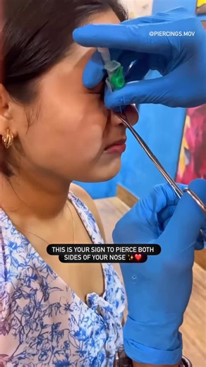 Piercing videos on Instagram: "Double nose piercing. Come get both sides of my nose pierced at the same time. ✨💯💯💉❤️😈 #nosepiercing #nosepins #nosepin #nosepiercings #lifestyle #beauty #nosepiercings #beautiful #nosepierced #love #modeling #malluwood #piercings #piercings #reelsinstagram #reelkarofeelkaro #reels #model #viralreels #viralpost #viral #viralvideos #village #instagood #instafashion #explorepage❤️ #explorepage #explore #trendingaudio"