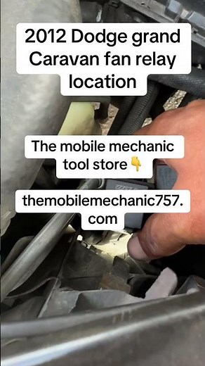 2010 -2015 Dodge grand Caravan cooling fan relay location 🤔