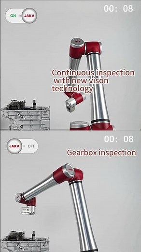 How efficient robot inspection can be: Non-stop gearbox inspection with new JAKA technology.