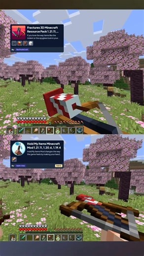 Fractures 3D vs Hold My Items #minecraftmods #locomotion #actionandstuff