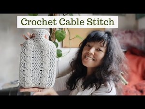 Crochet hot water bottle cover tutorial