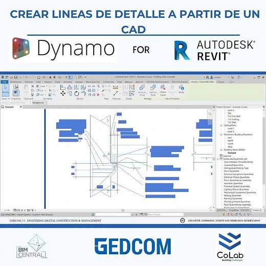 Convertir líneas de archivo CAD en Revit con Dynamo Demostración