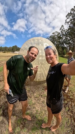 📍 Zorbing/Globeriding | Denmark Thrills Adventure Park | Denmark | Western Australia When we saw this was in Denmark, at Denmark Thrills, we had to have a go. I’ve always wanted to do it, but the ones near us shut down before we had a chance. Apparently there are only 3 in the world and this one holds the record for the longest track at 570m long! We dived inside a 3m diameter Bubble within a bubble, with 40L of water which is cool on warm days and warm on cool days. They supply some old clothe