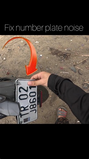 fix your bike number plate noise