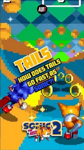 How does Tails go fast as Sonic #retrogaming #gaming #sonic #sonicthehedgehog #tails #sega #sonic2