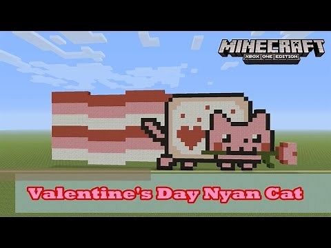 Minecraft: Pixel Art Tutorial and Showcase: Happy Valentine's Day Nyan Cat