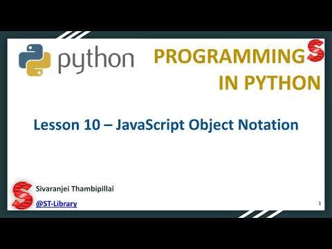 Python Lesson 10 – JSON (JavaScript Object Notation) | Python Programming Language | @ST-Library