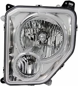Replacement For Jeep Liberty 2008 / 2012 Sport/ Limited - 2012 Jet- 2010 2011 Renegade Sport Utility Headlight Assembly with Bulb, Fog Lamps, Chrome Bezel, CAPA Certified , Left / Driver Side