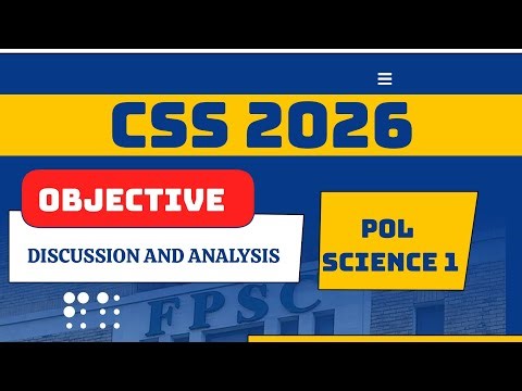 Political science paper 1- Objective portion - CSS -2026 - ALL LEARNING SCHOOL