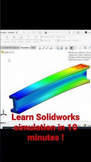 Check out my 10 minute essential tutorial on solidworks simulation #solidworks #solidworkstutorial