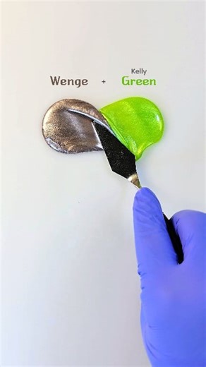 How to make Mustard Green Slime Color 😍🎨 #painting #satisfying #colormixing | Mini Art Zone