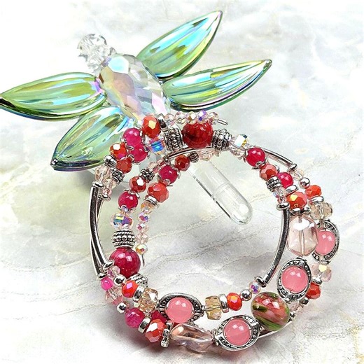 Handmade Pink, Adjustable, Memory Wire Bracelet, Custom Orders Available - Etsy