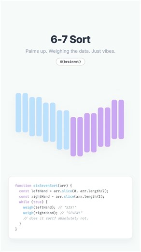 6 7 6 7 6 7 6 7#coding #animation #algortihm #67 #cs #programmerhumor