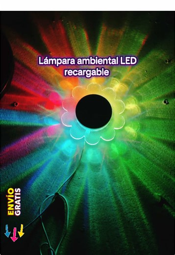 Lámpara ambiental LED recargable. Luces. Iluminación. Decoración #led #ledlights #light #luces #decoration