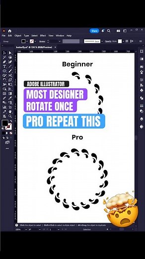 Adobe Illustrator 2025 — Rotate Once, Create Magic (Pro Trick) 🔄✨