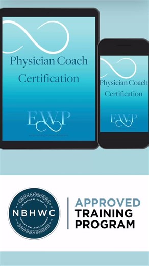 Did you hear we were just approved by the National Board of Health and Wellness Coaches to offer Physician Coach Certification???? They work in partnership with the National Board of Medical Examiners (NBME - the people who offer USMLE Step 1,2,3) To ensure evidence-based coaching It’s the one and only NBHWC approved program exclusively for physicians (MD/DO only). And it’s by physicians. EWP Women Physicians. Share w any wellbeing leaders at your instituion, friends, colleagues. And check it ou