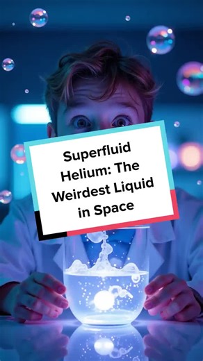What if a liquid could defy gravity and flow forever? Superfluid helium does just that! Discover the wildest behavior of matter in space. #SpaceFacts #Physics #Helium #ScienceIsWeird #Quantum #Curiosity