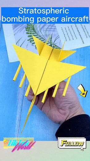Stratospheric bombing paper aircraft #foryou #handcraft #origami #creative diy