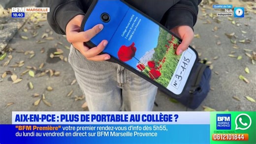 Le collège Muriel Hurtis d'Aix-en-Provence teste le dispositif " portable en pause "