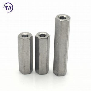 [Hot Item] Right and Left Hand Threaded Long External Hex Nut Titanium Hexagon Sleeve Barrel Coupling Nuts