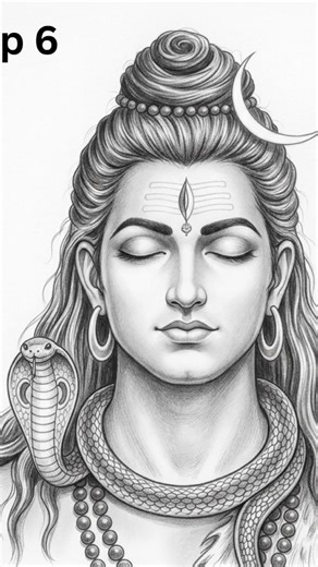 Lord Shiva Drawing Step by Step ✏️🕉️ | Easy Pencil Sketch