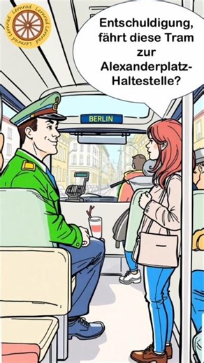 On the Bus - Easy German Conversation I asking the Driver for Directions #dailygerman