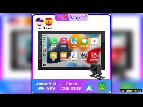 BQCC 7 Quad Core RAM ROM 2GB 32GB Android 13 ASP 16EQ WIFI GPS Navigation Car Radio Mirrorlink Carp