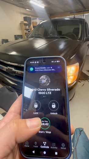 2way led w/Drone mobile installed on Chevy Silverado | JL Car Security & Alarm | Facebook