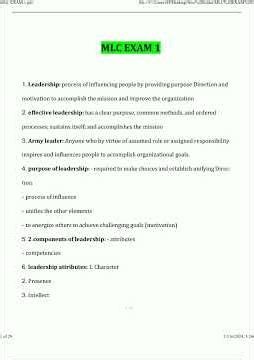 MLC EXAM 1 Latest Update 2025 Questions and Answers 2025 2026 Verified Answers478