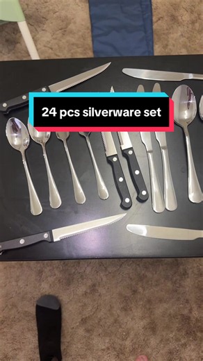 Brand new 24 piece set silverware !! #silverware ##fyp##viral##cutlery##kitchenessentials