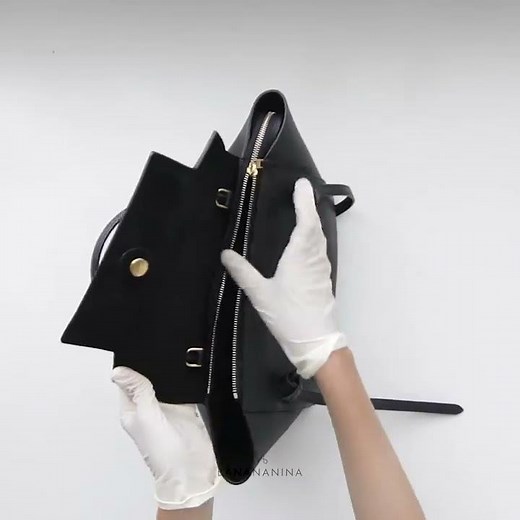 Celine Grained Leather Mini Belt Bag Black