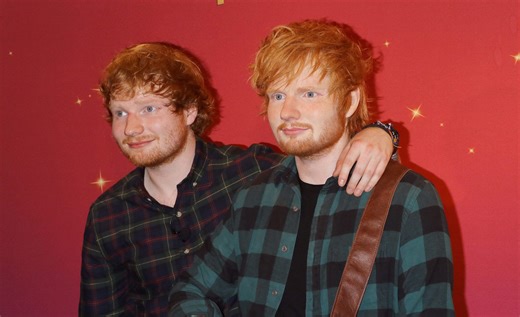 Celebrities with their wax figures