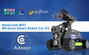 Watch Adeept RaspTank WiFi Wireless Smart Robot Car Kit for Raspberry Pi 3 Model B /B/2B on Amazon Live