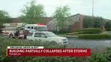 Franklin building partially collapses after storms