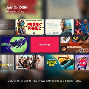 July is here, and it's bursting with excitement! We've got two new dazzling DISH scapes and a parade of free previews, featuring a star-spangled collection of movies and shows honoring America. 🇺🇸✨ | DISH