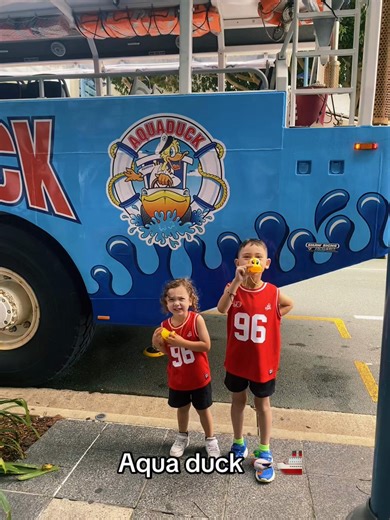 My kids had so much fun on the aquaduck, a bus that turns into a boat and goes around the streets then the water, the kids got to each have a turn at driving the boat and got a driving certificate, goes for an hour ✅ #surfersparadise #fyp #holiday #aquaduck #familyfun @Aquaduck Gold Coast