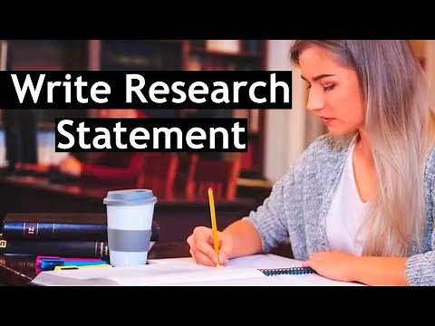 How to Write Research Statement | Research Proposal | For Masters and PhD | With Examples