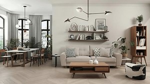 Living Room Combined Dining Room Designed Stock Footage Video (100% Royalty-free) 3455430637 | Shutterstock