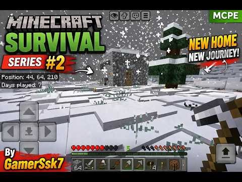 Minecraft Survival Series #2 🏡 Building My First House in MCPE! | GamerSsk7