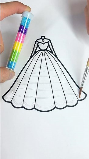 Beautiful Princess Bride 💜🩵💚 #glitter #glitterdress #colorfulcreativekids #princess #color