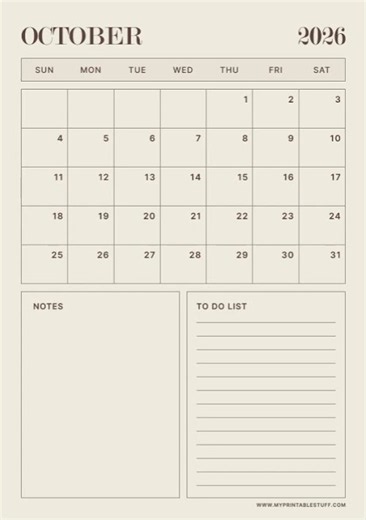 September 2026 Neutral Aesthetic Calendar | Free Printable A4, Letter, Portrait & Landscape