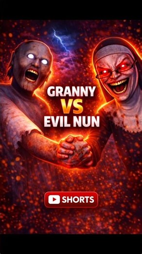 GRANNY vs EVIL NUN 😱 Who is Stronger? | Horror Game #shorts