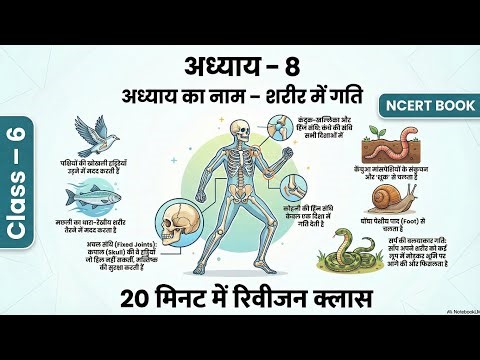 Class 6 Science Chapter 8 | शरीर में गति | NCERT Science Shorts Revision | Motion in the Body