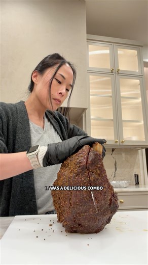 Smoking a rib roast for my cousins