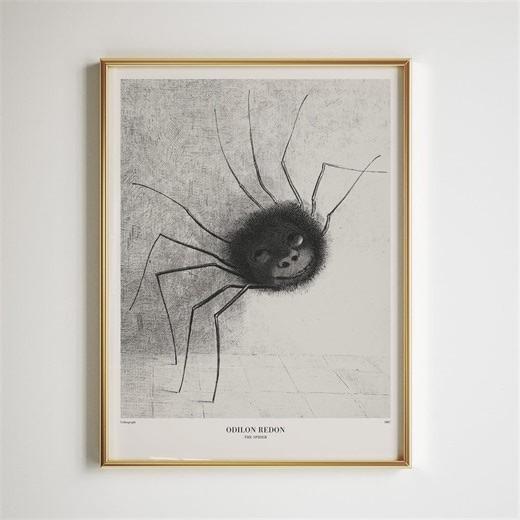 Odilon Redon Print | Symbolist Spider Poster | Surrealist Wall Art | Digital Download - Etsy